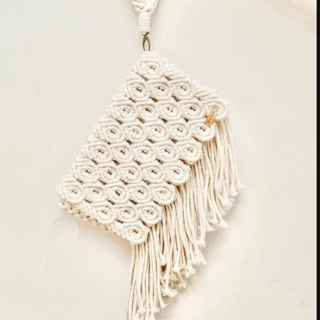 Belle Mode Macrame Sling Bag Boho Tote, Fancy Shoulder Purse for Women