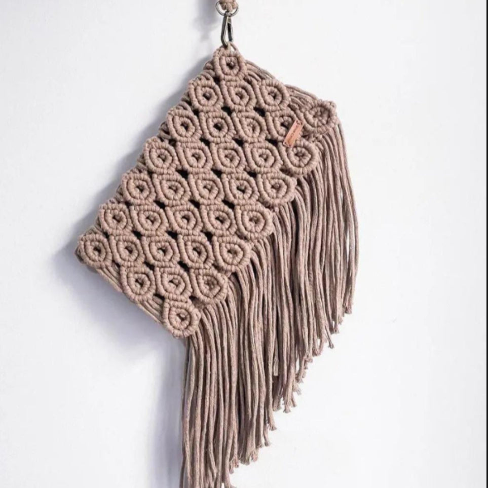 Belle Mode Macrame Sling Bag Boho Tote, Fancy Shoulder Purse for Women