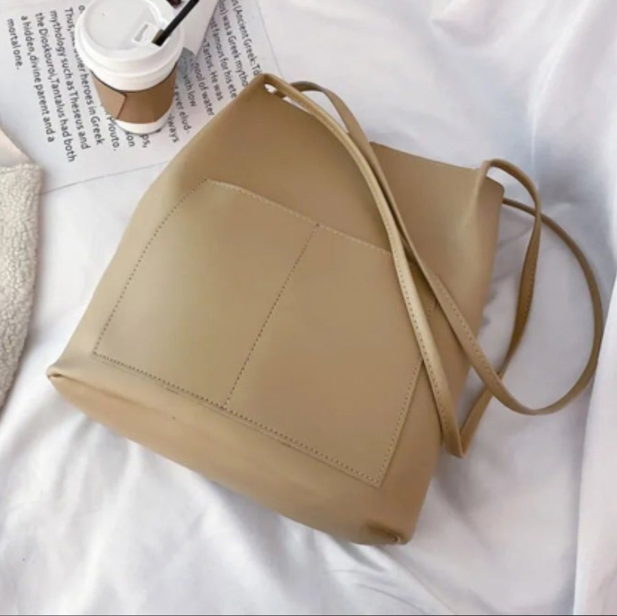 Belle Mode Leather Bag with Totebag College bag for Women