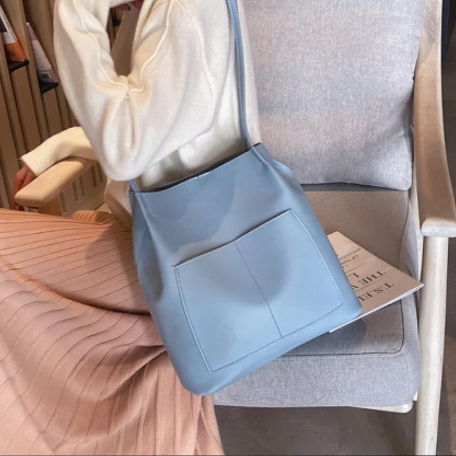 Belle Mode Leather Bag with Totebag College bag for Women