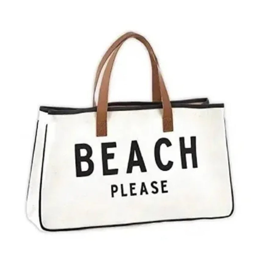 Belle Mode Beach Please Bag with Leather Handle, Extra Large Waterproof Beach Bag for Women