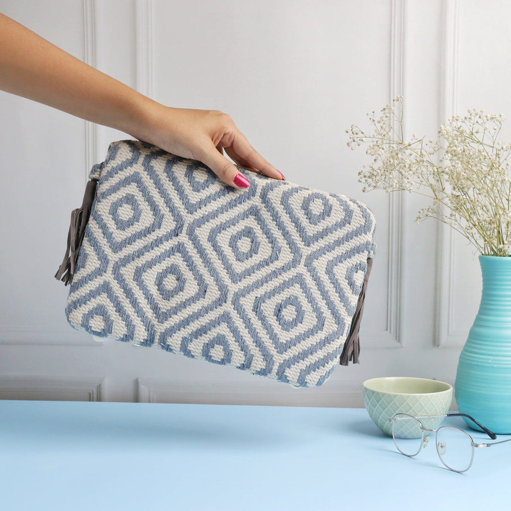 Belle mode Handcrafted Canvas Shoulder Bag Clutch for Women