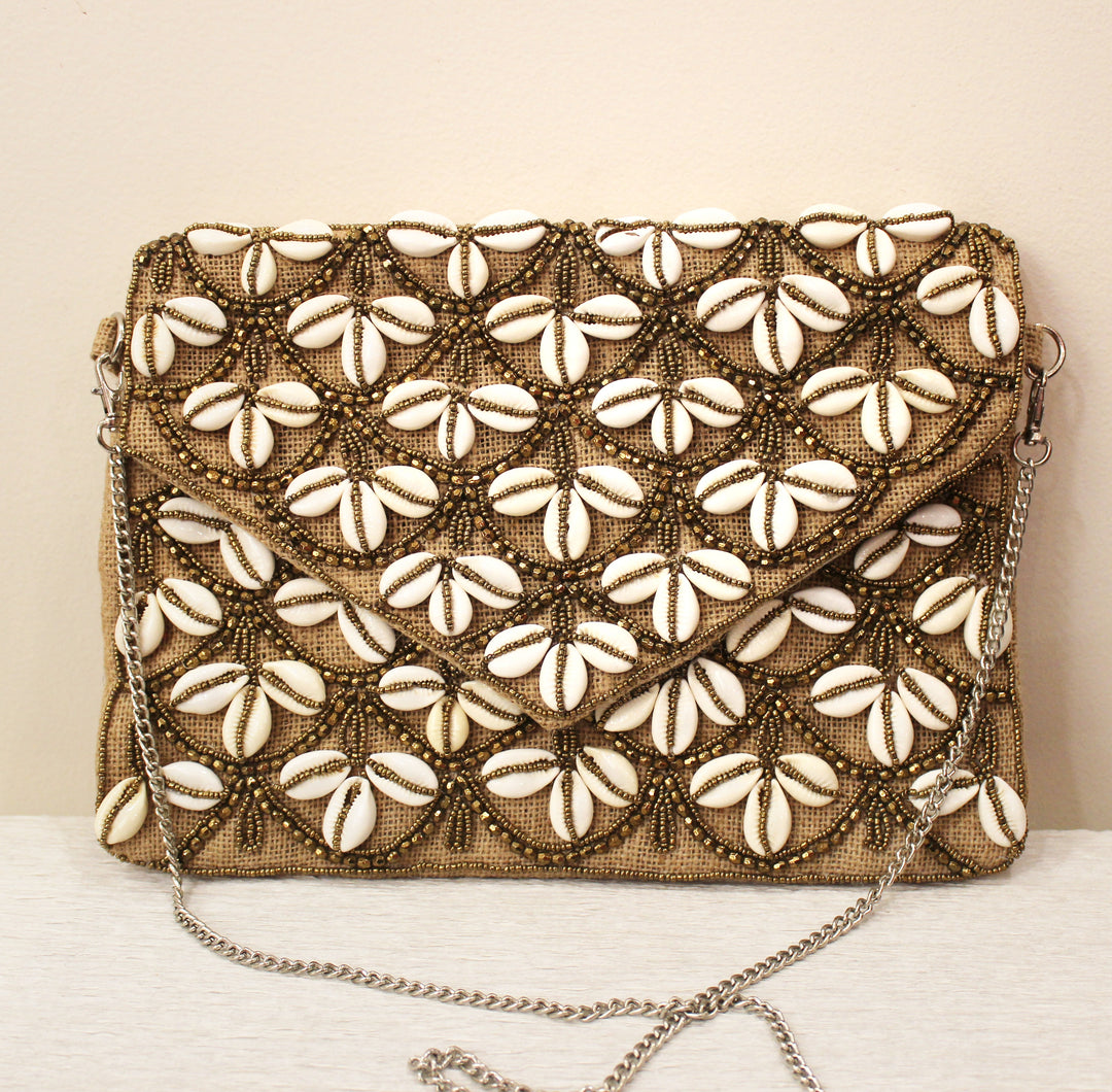 Belle mode Handcrafted Canvas Shoulder Bag Clutch for Women