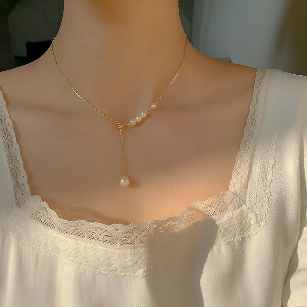 Eira Pearl Gold Plated Necklace