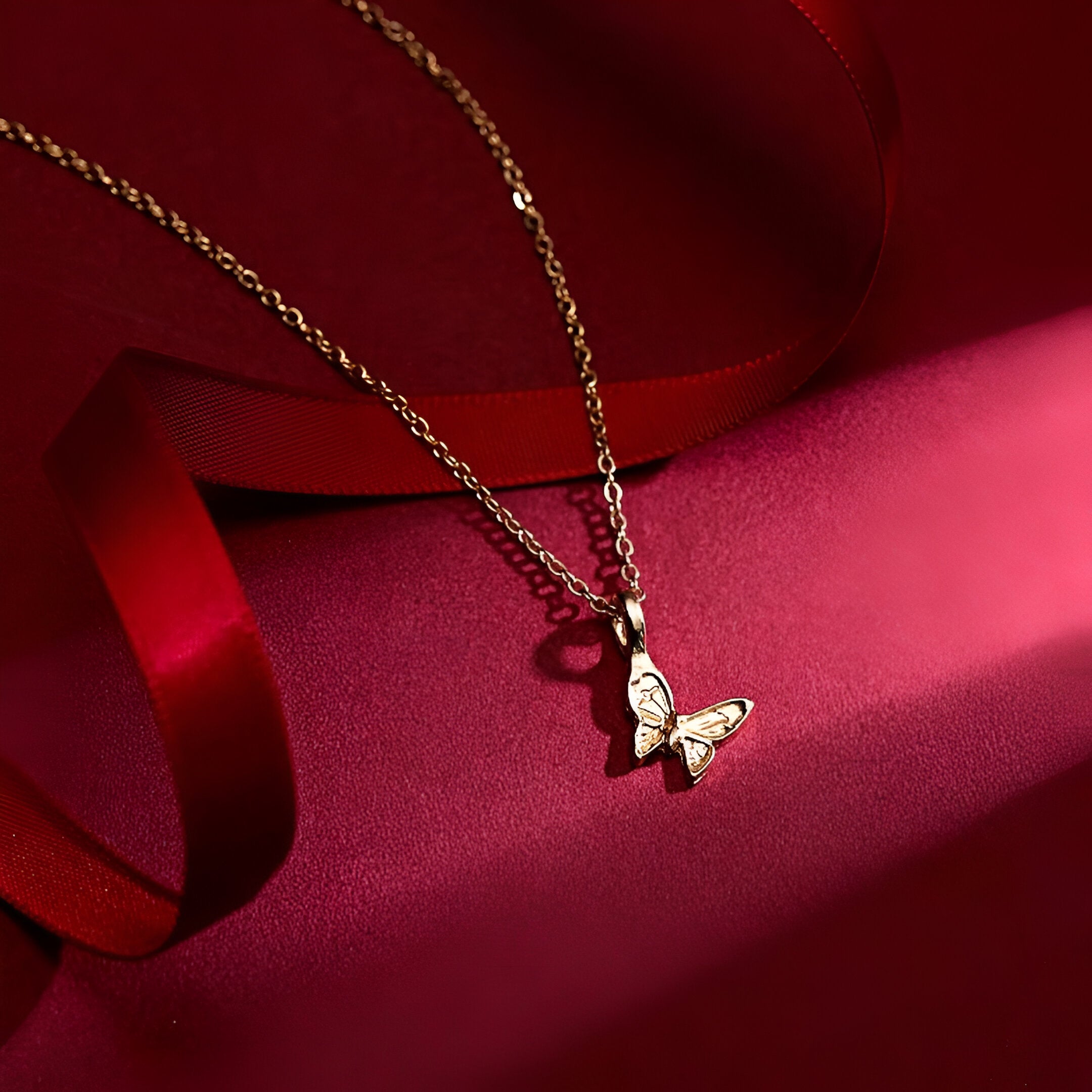 ELYS Butterfly Gold Plated Stylish Necklace