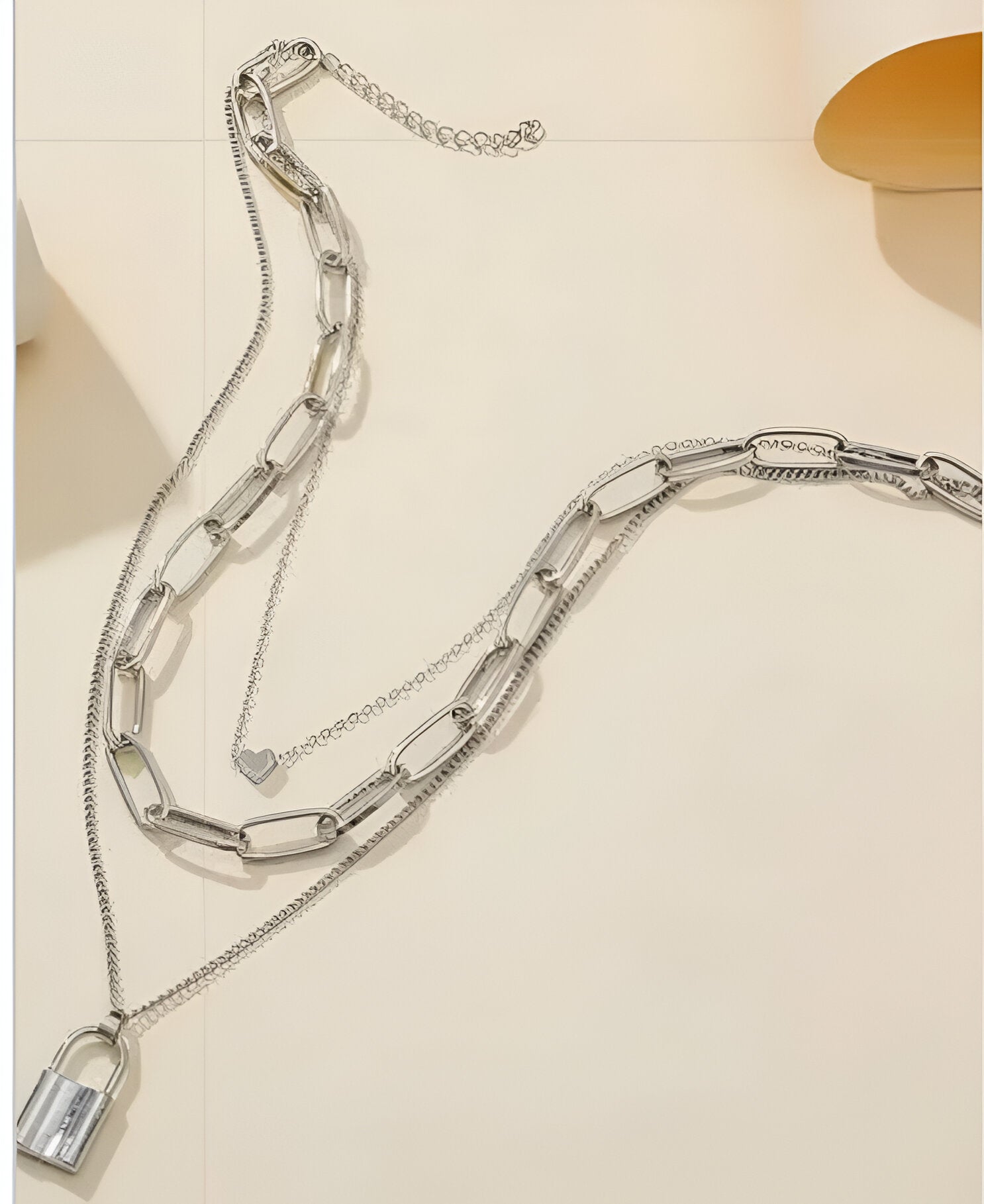 Silver Plated Three layered Necklace