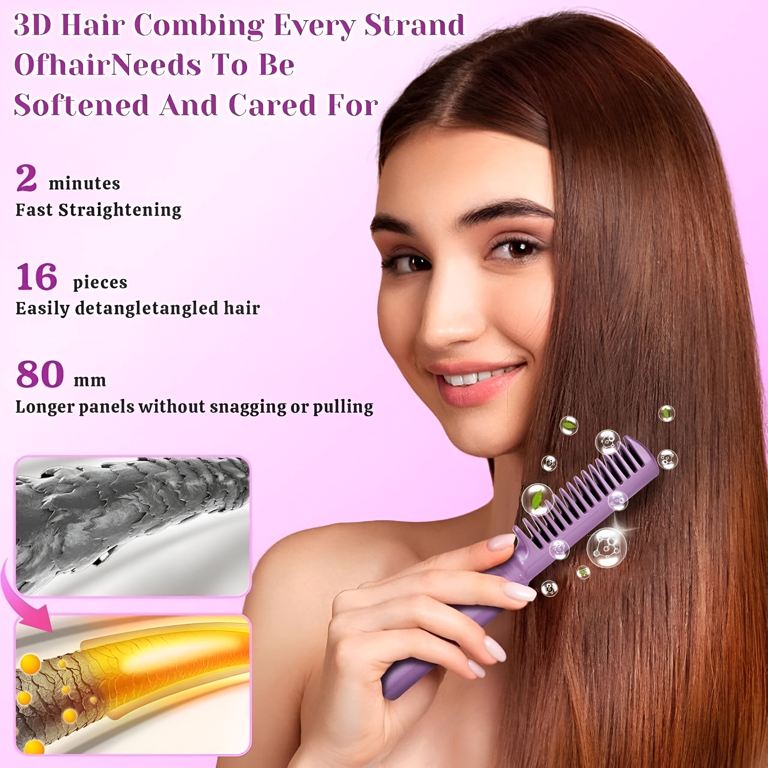 Meneflix Portable Mini Hair Straightener,Rechargeable