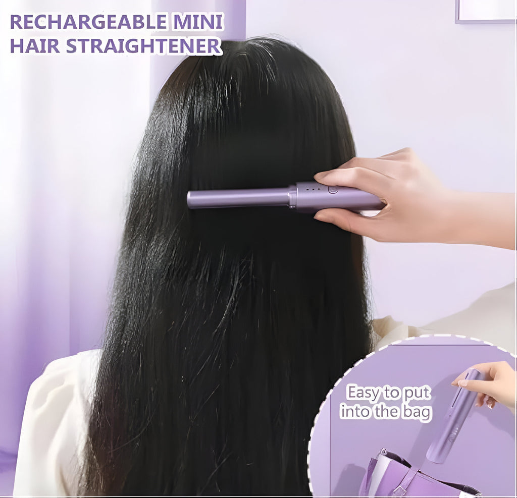 Meneflix Portable Mini Hair Straightener,Rechargeable