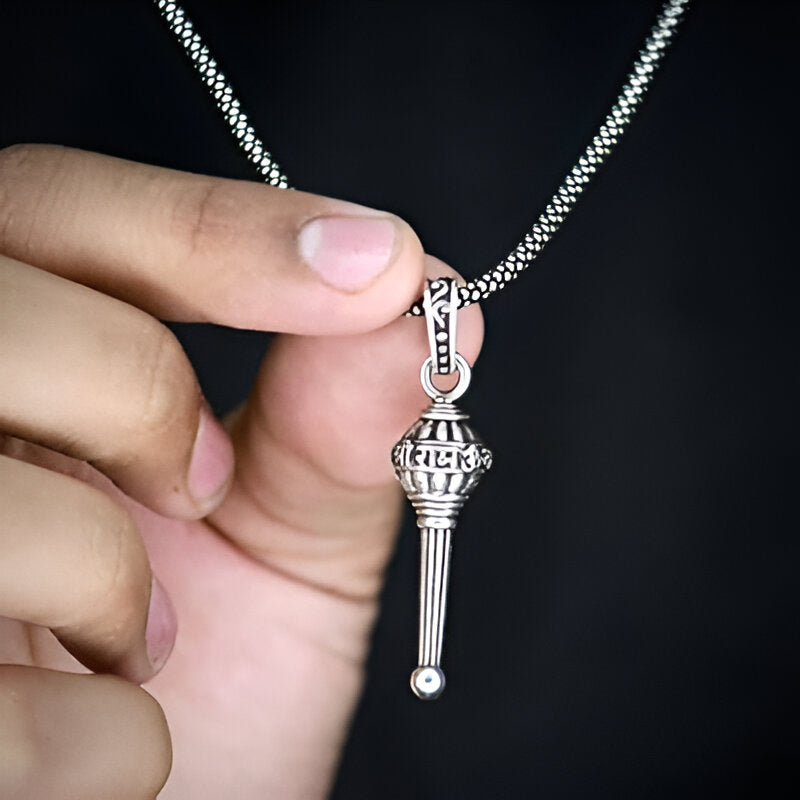 Silver Chain with Gada Pendant