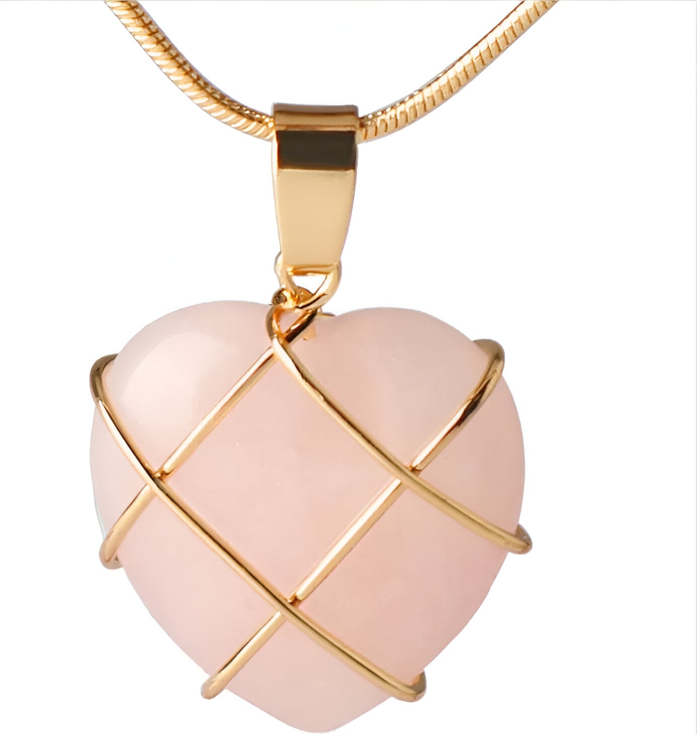 Lova Heart Crystal Stone Pendant Necklace
