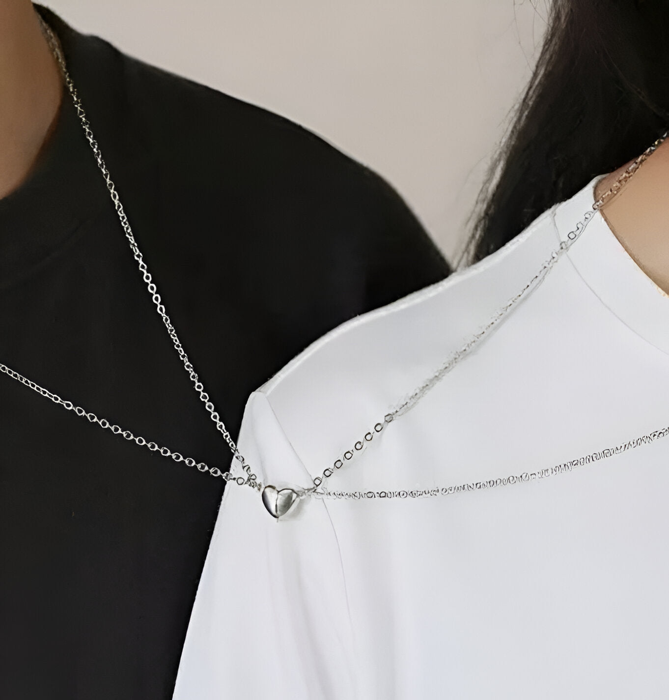 Fashion Heart Couple Necklace for Women & Men