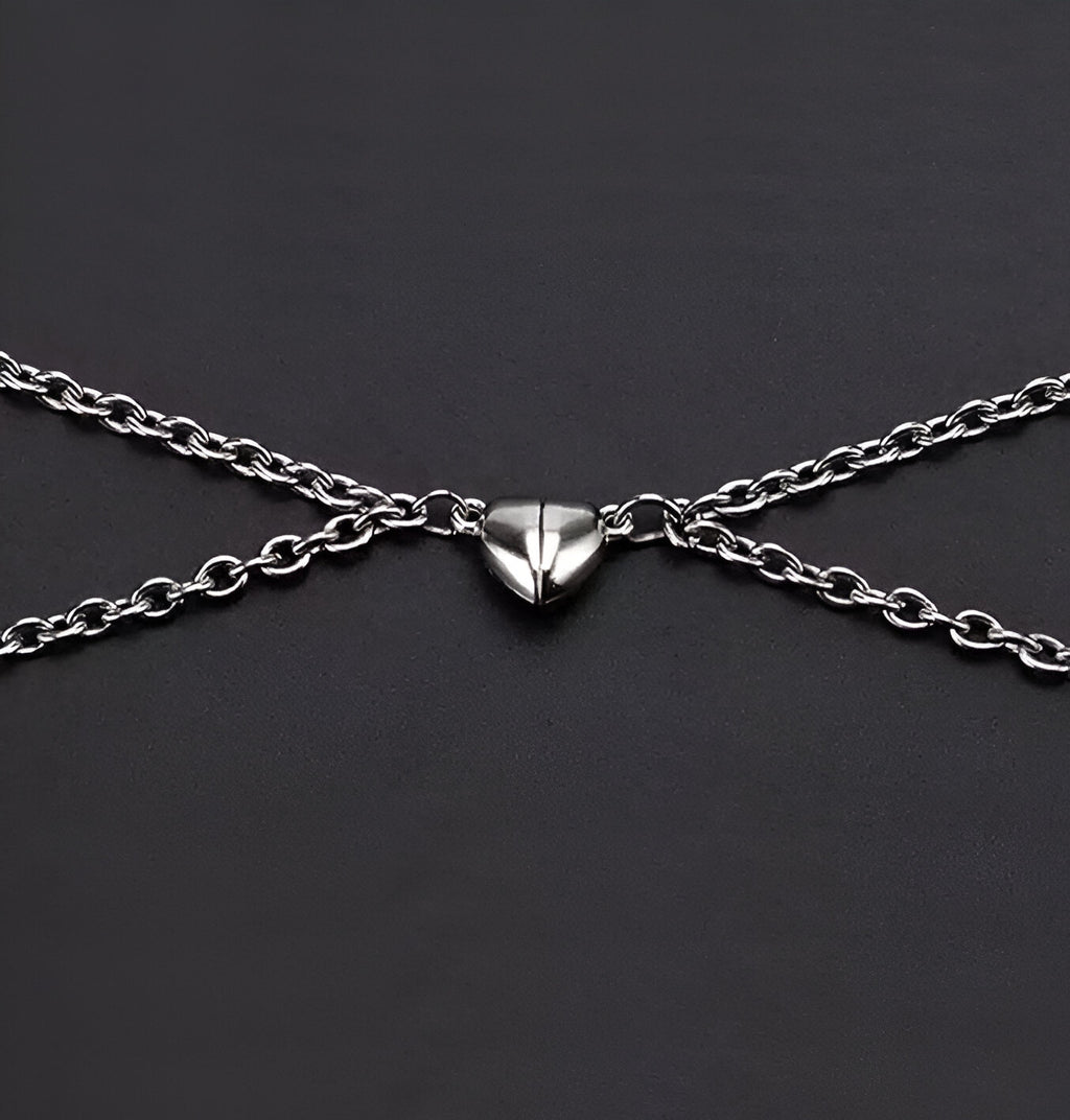 Fashion Heart Couple Necklace for Women & Men