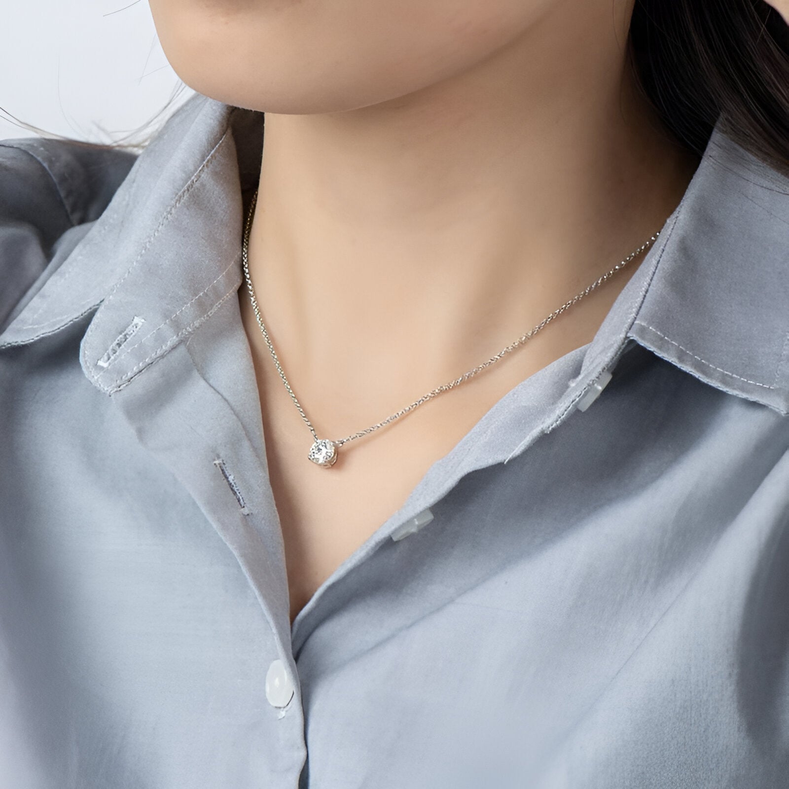 Stone Silver Necklace