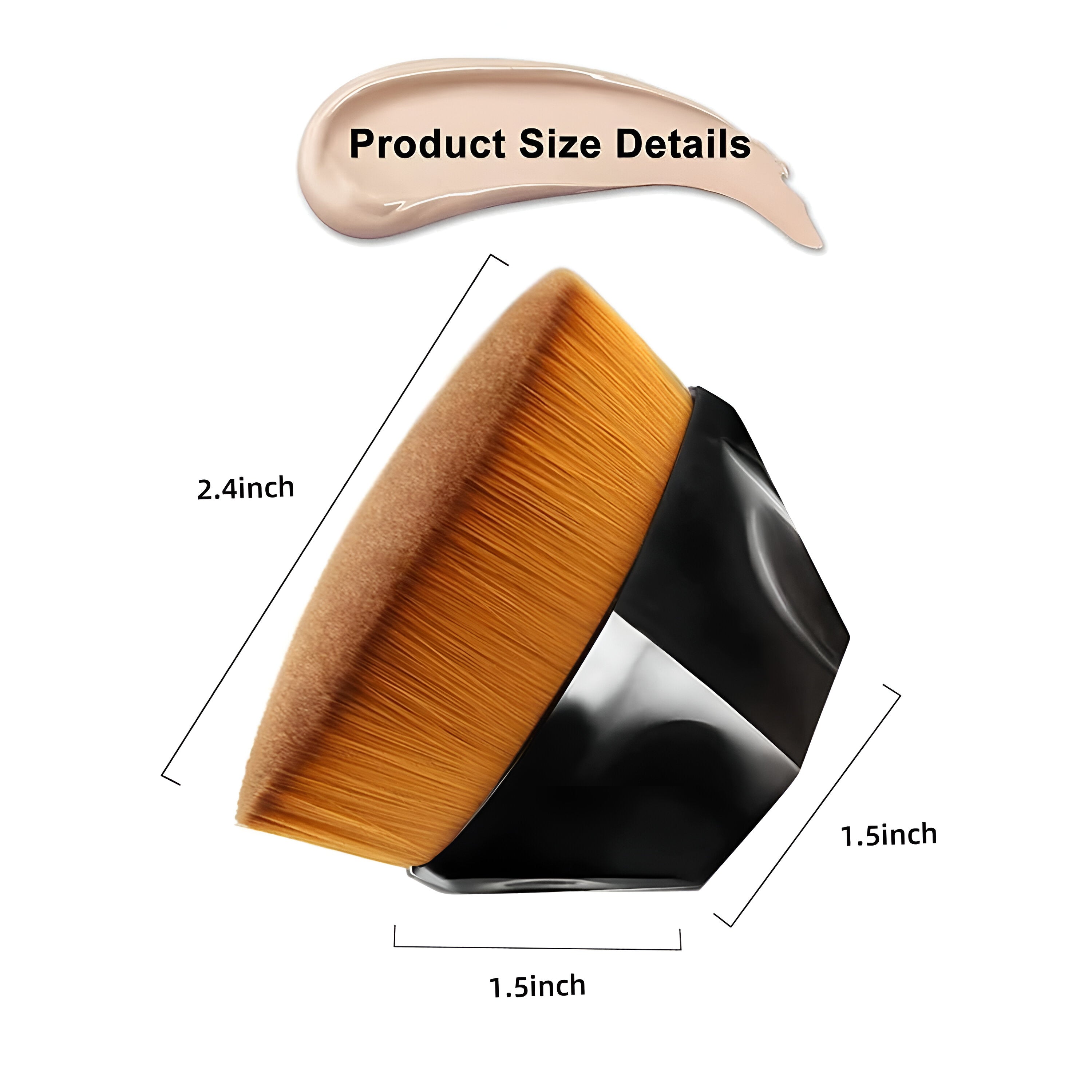 Foundation Makeup Brush  (Black) (Pack of 1)