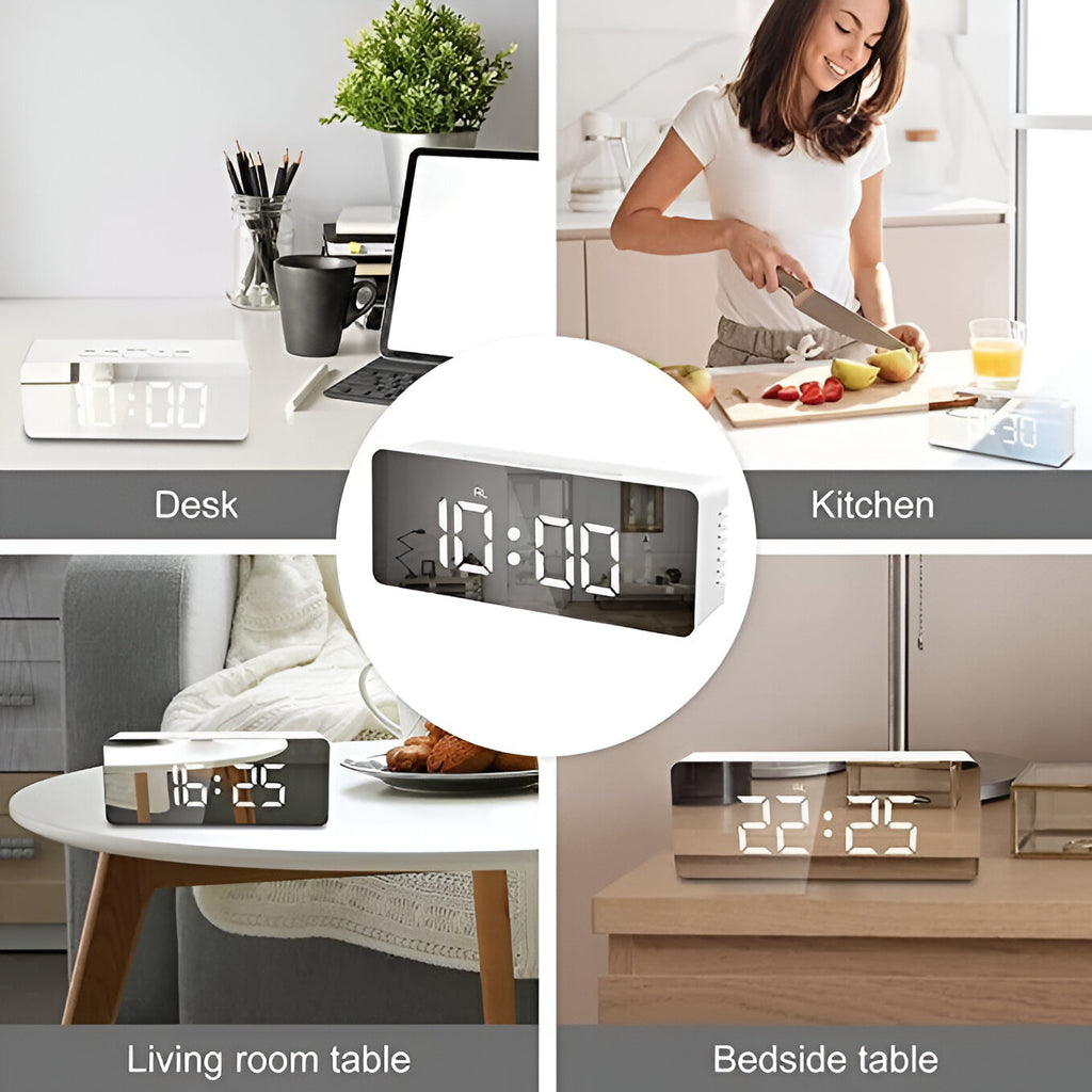 Digital LED Display Clock  Makeup Mirror,Travel Alarm