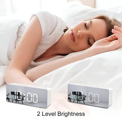 Digital LED Display Clock  Makeup Mirror,Travel Alarm