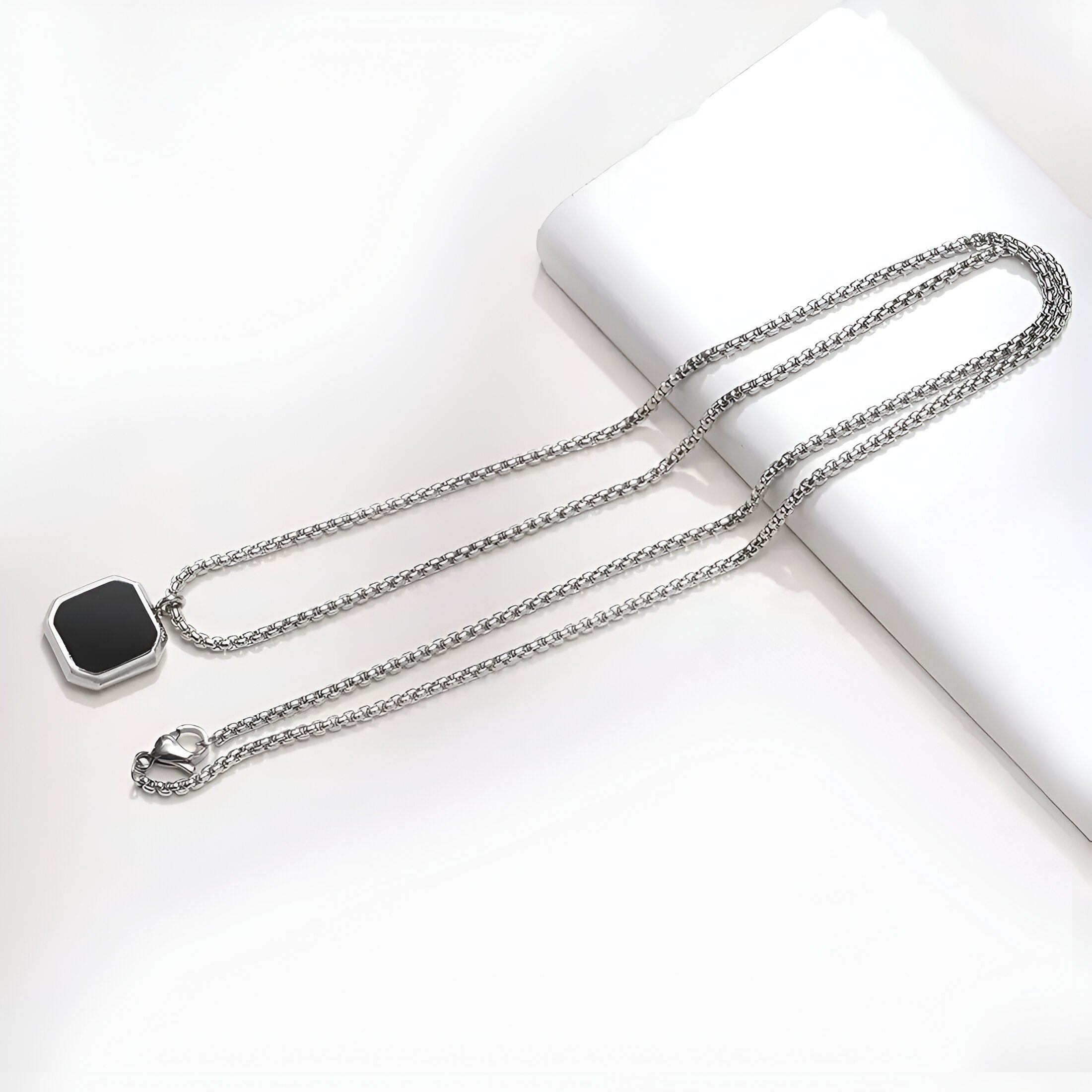 Pentagon Shape Silver  Pendant