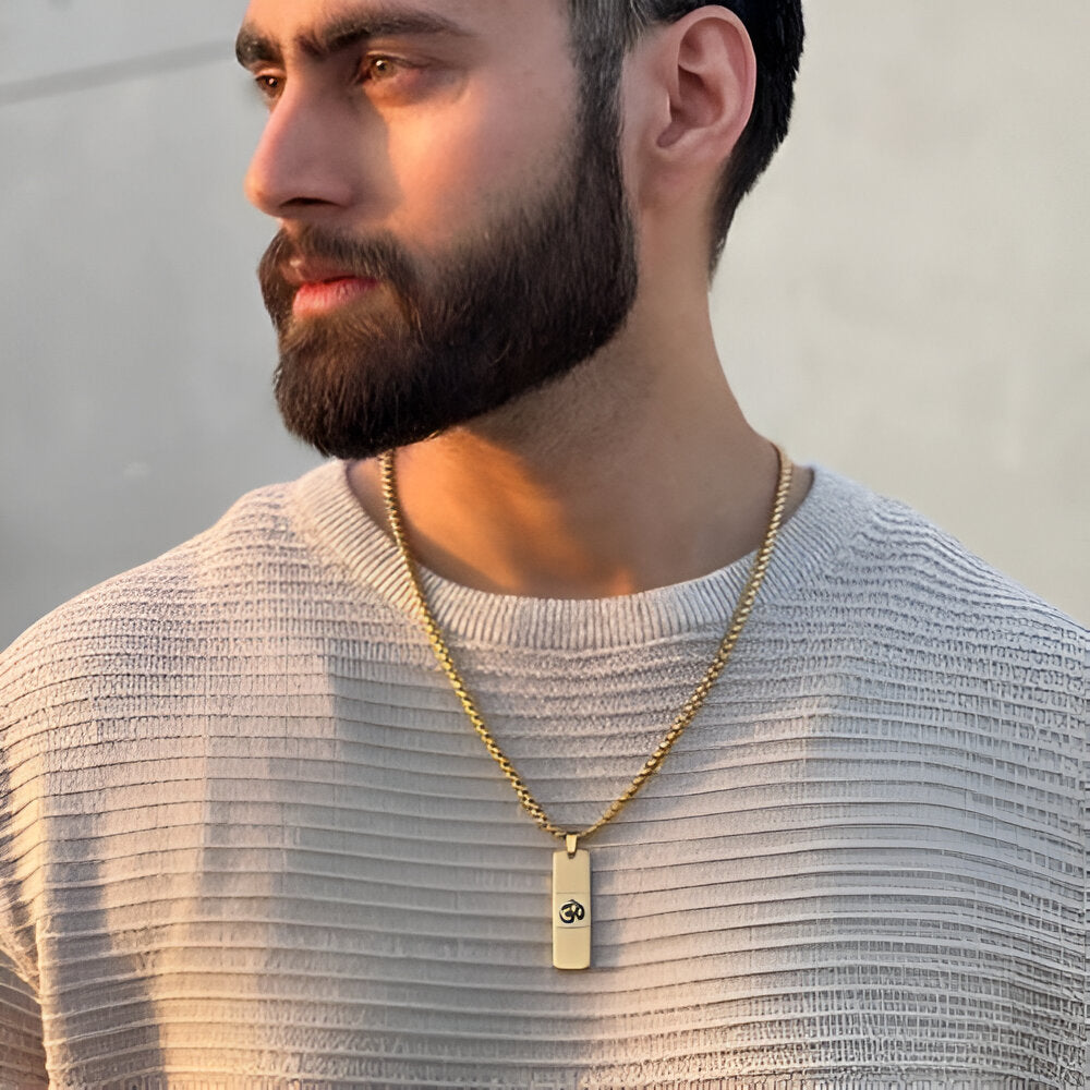 OM Necklace Premium 24K Gold plating