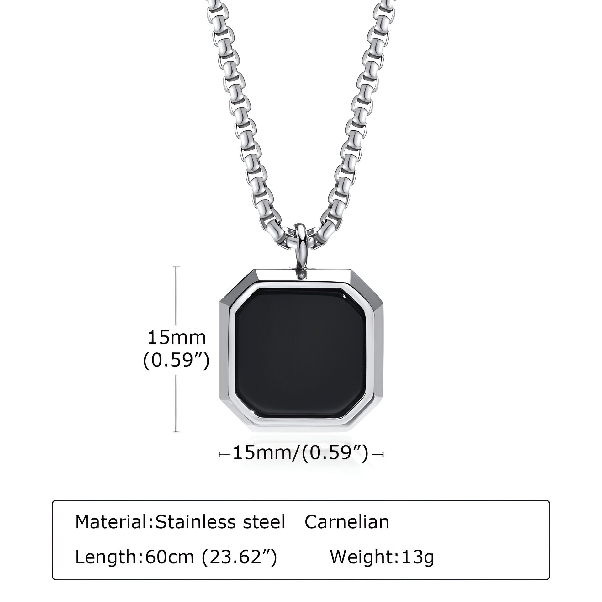 Pentagon Shape Silver  Pendant