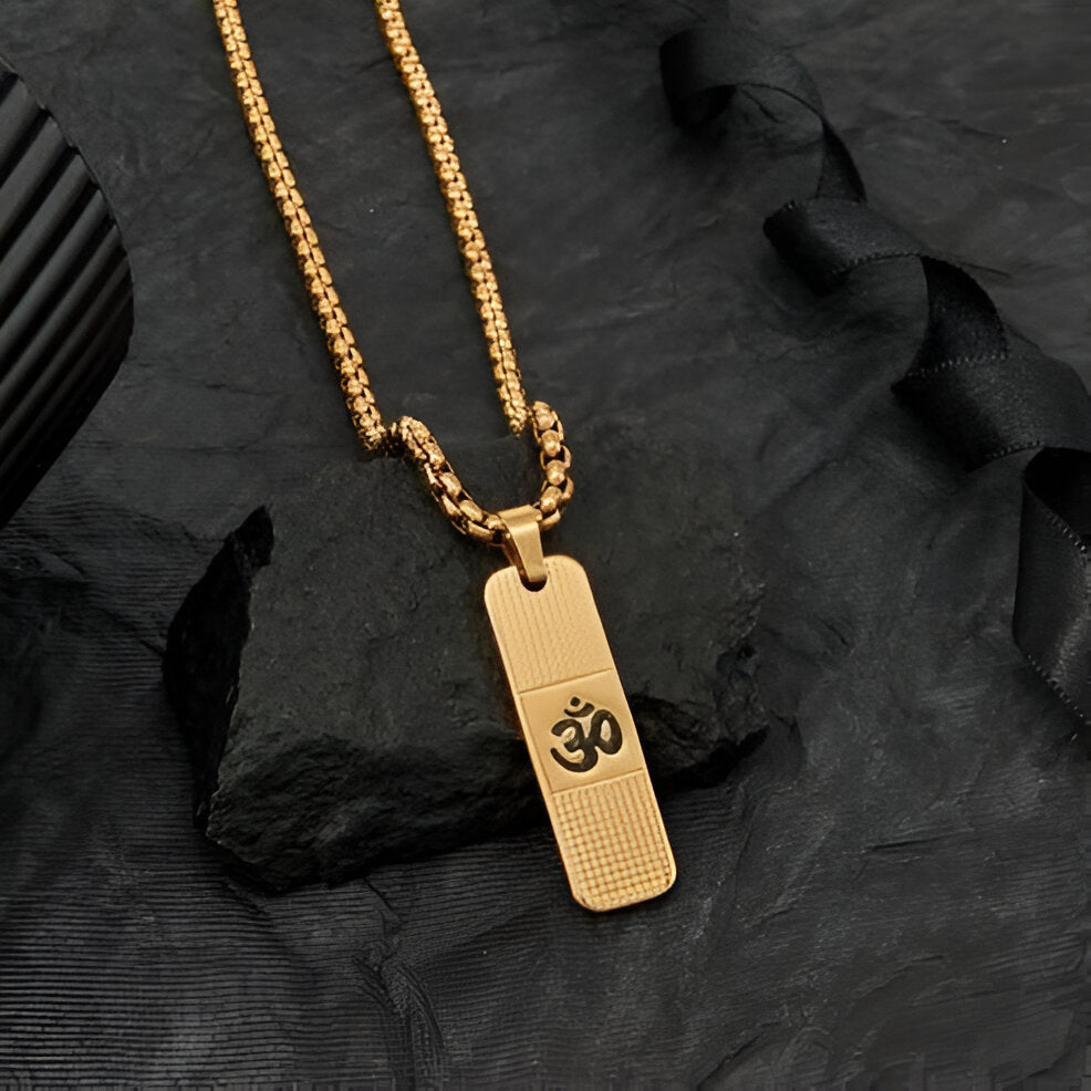 OM Necklace Premium 24K Gold plating