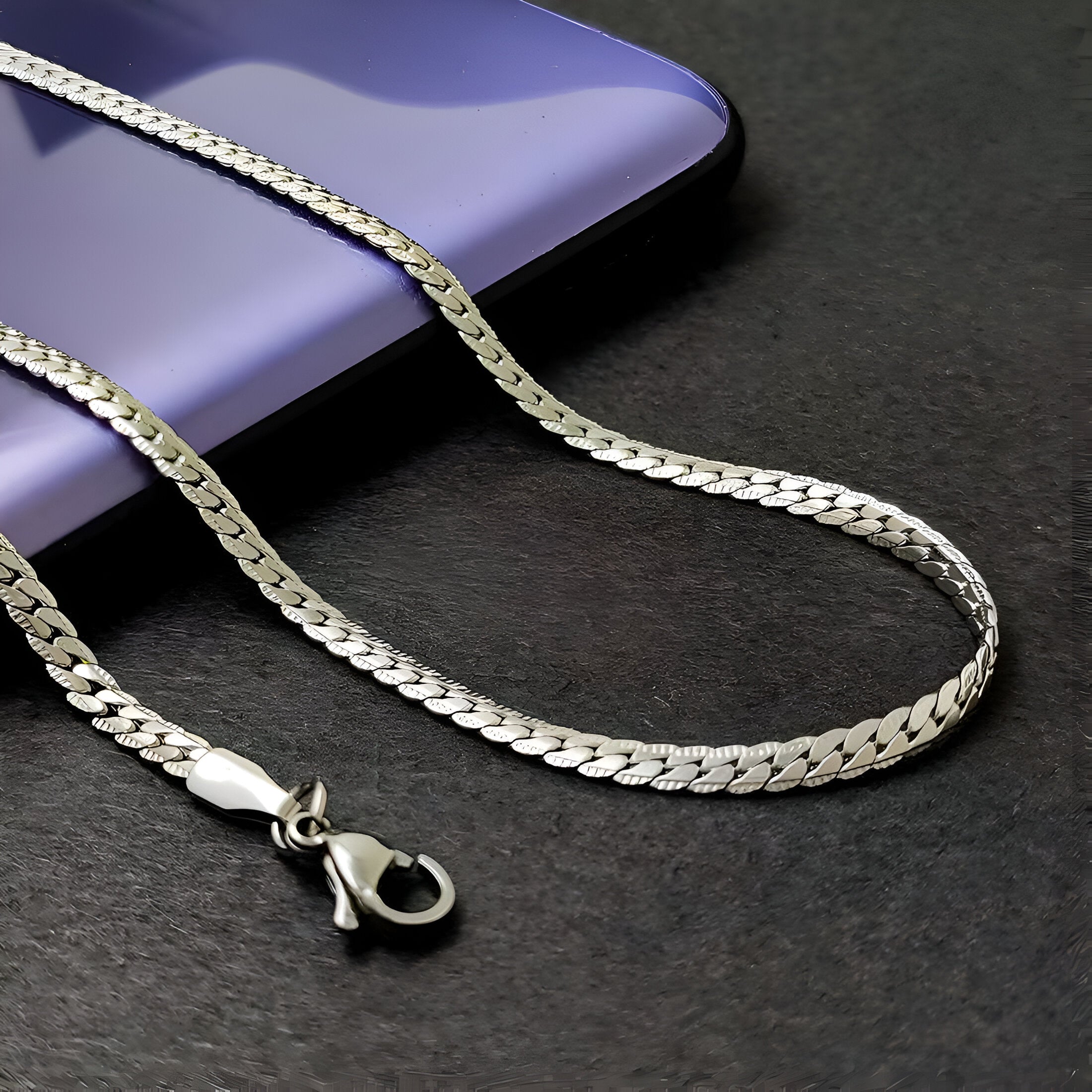Glowing Silver Plated Chain