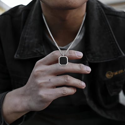 Pentagon Shape Silver  Pendant