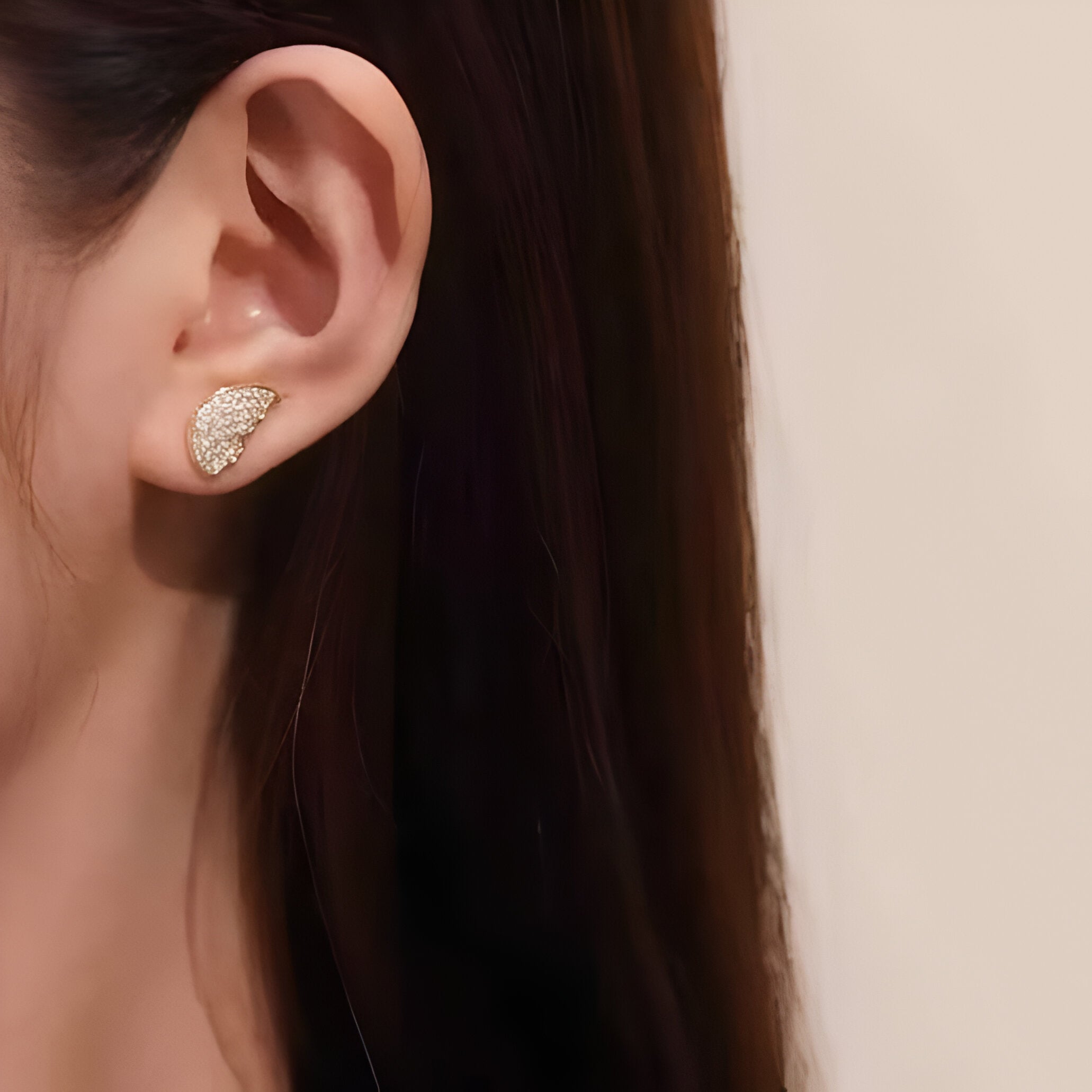 Elys Pearl Zirconia Stud Earrings