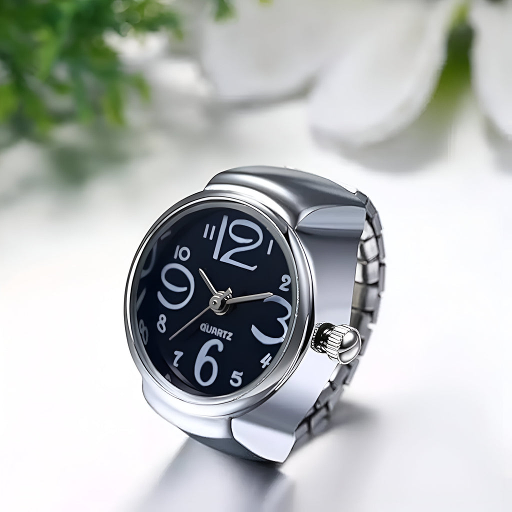 Women's Men's Ring Watch Analogue Quartz on Finger Watch Ring