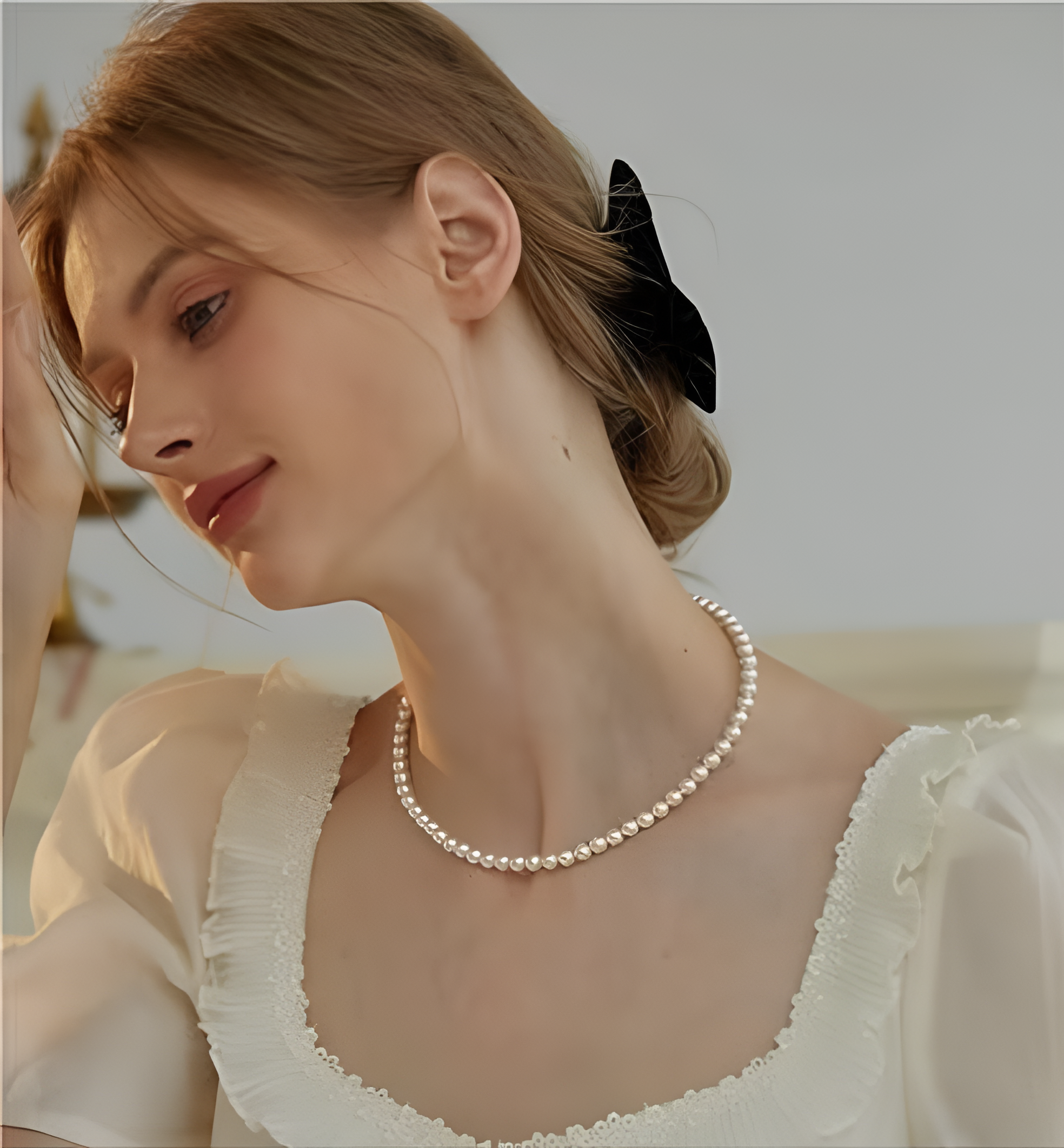 Pearl Crystal Necklace