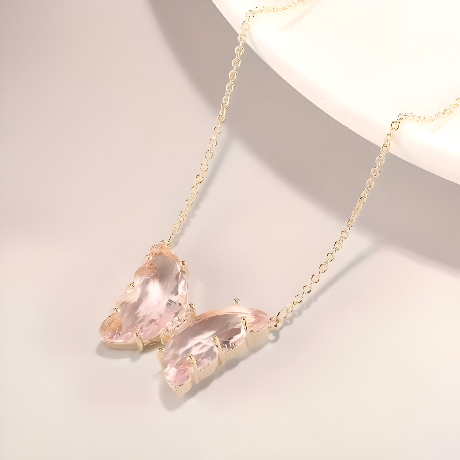 ELYS Pink Butterfly Necklace