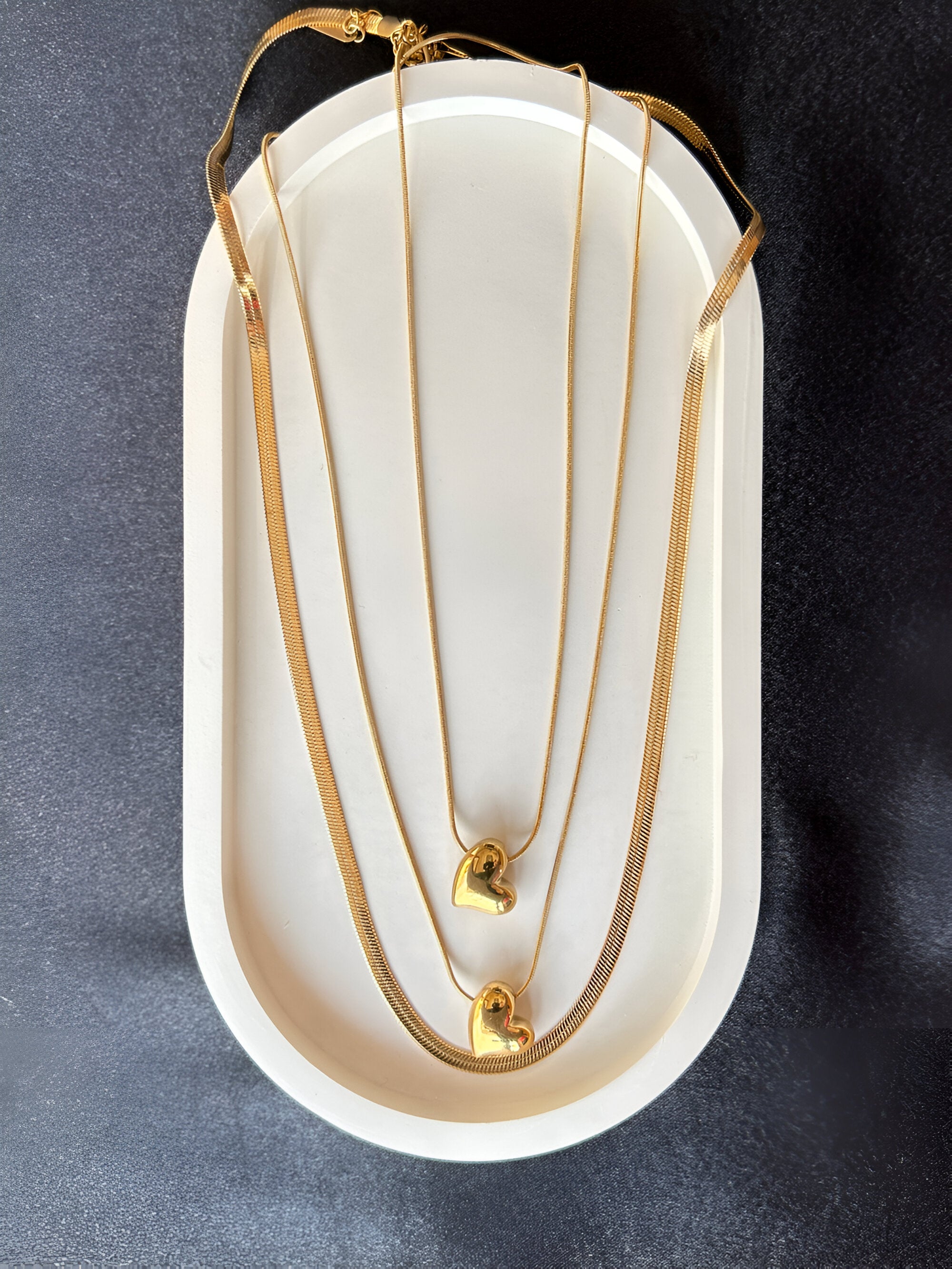 Lova Anti Tarnish Three Layer Necklace