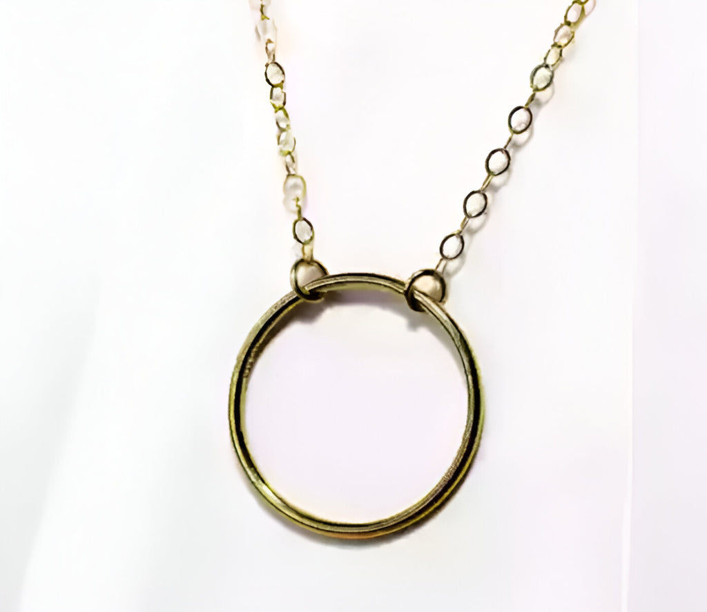 Round Gold Plated Stylish Necklace