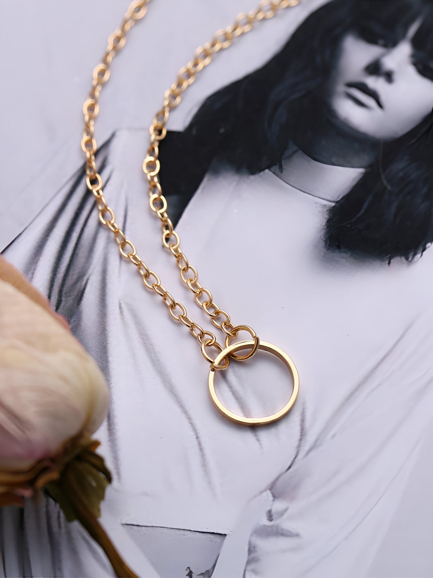 Round Gold Plated Stylish Necklace