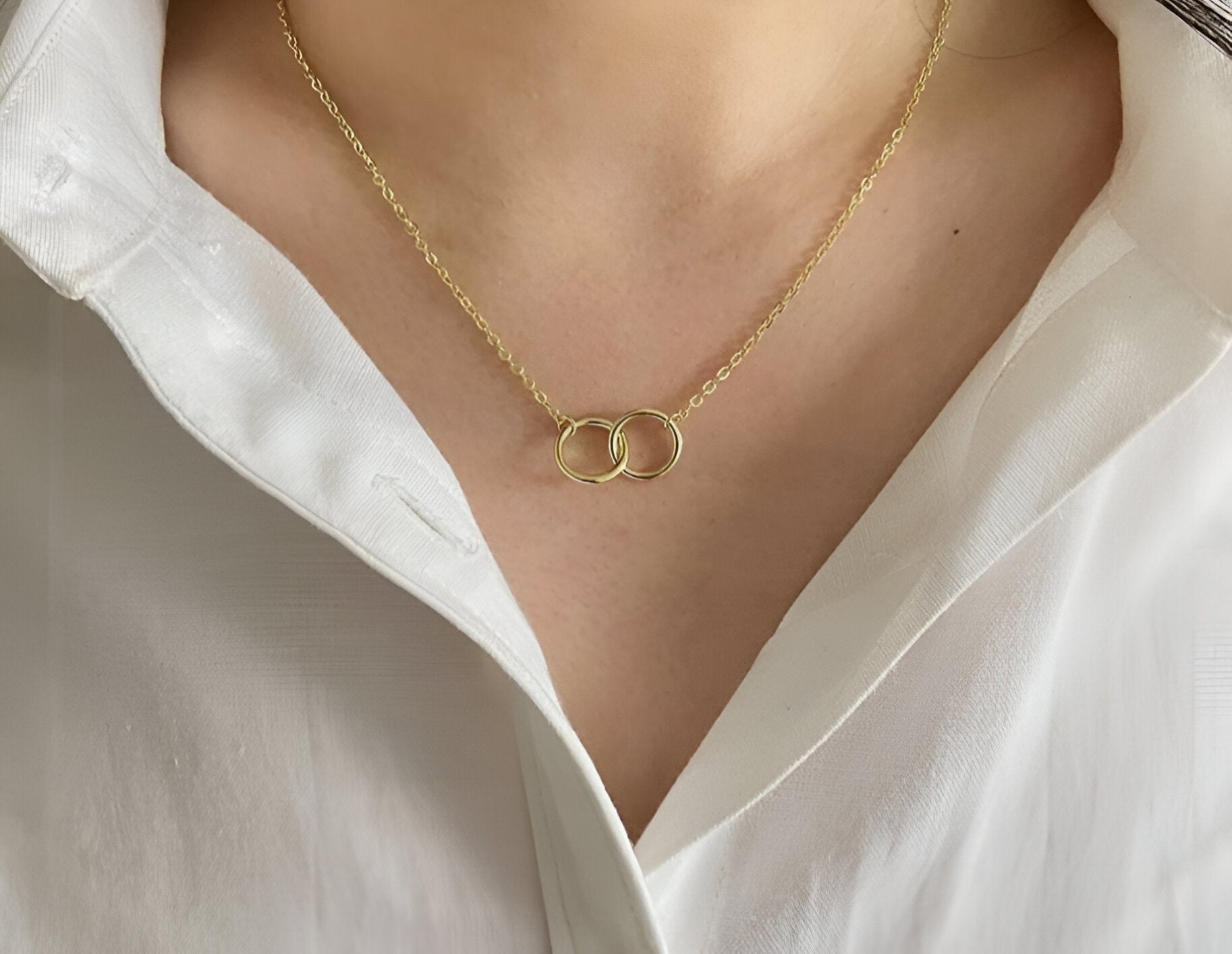 Round Gold Plated  Necklace