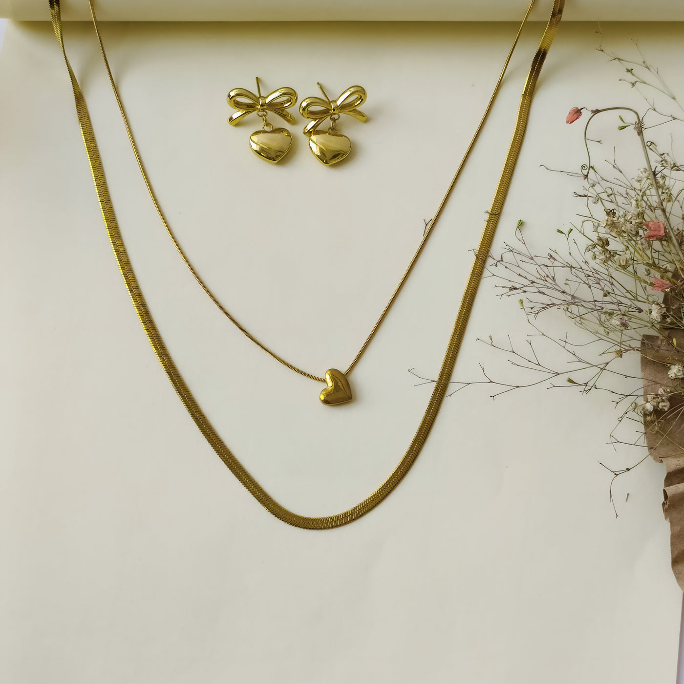 Oryn Duo Necklace & Earrings Set