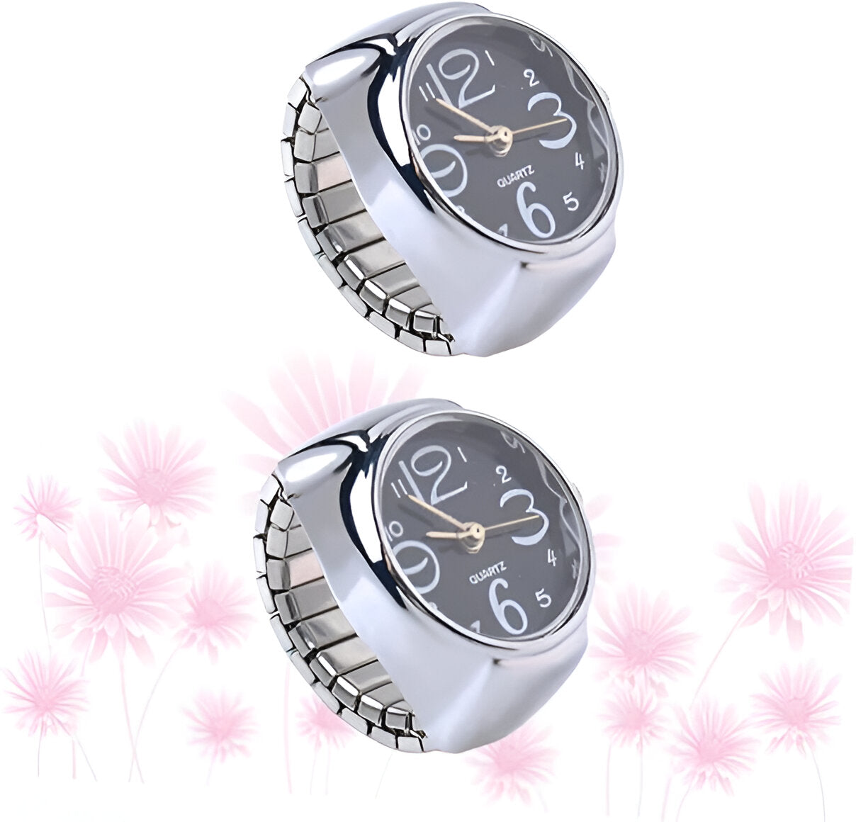 Women's Men's Ring Watch Analogue Quartz on Finger Watch Ring