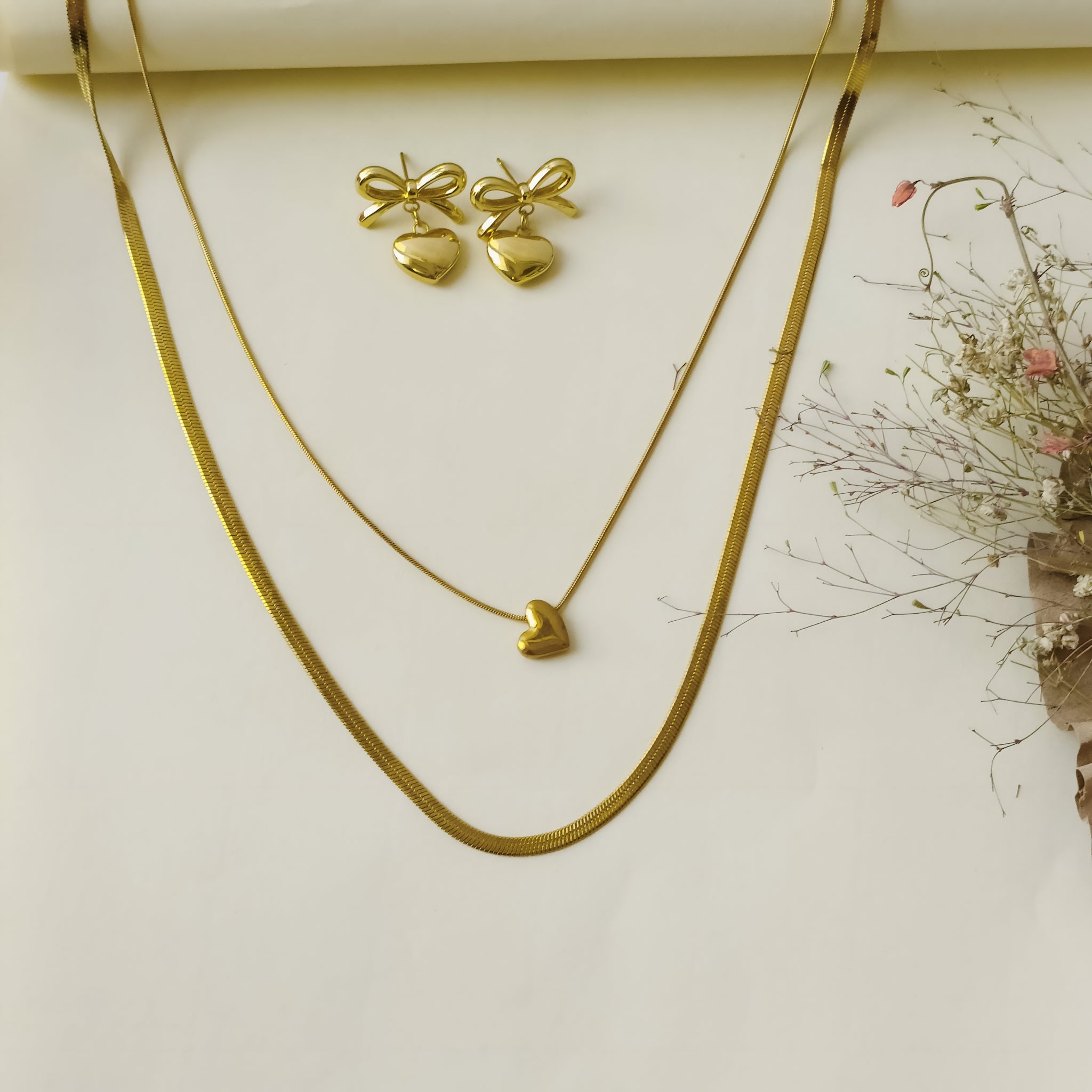 Oryn Duo Necklace & Earrings Set