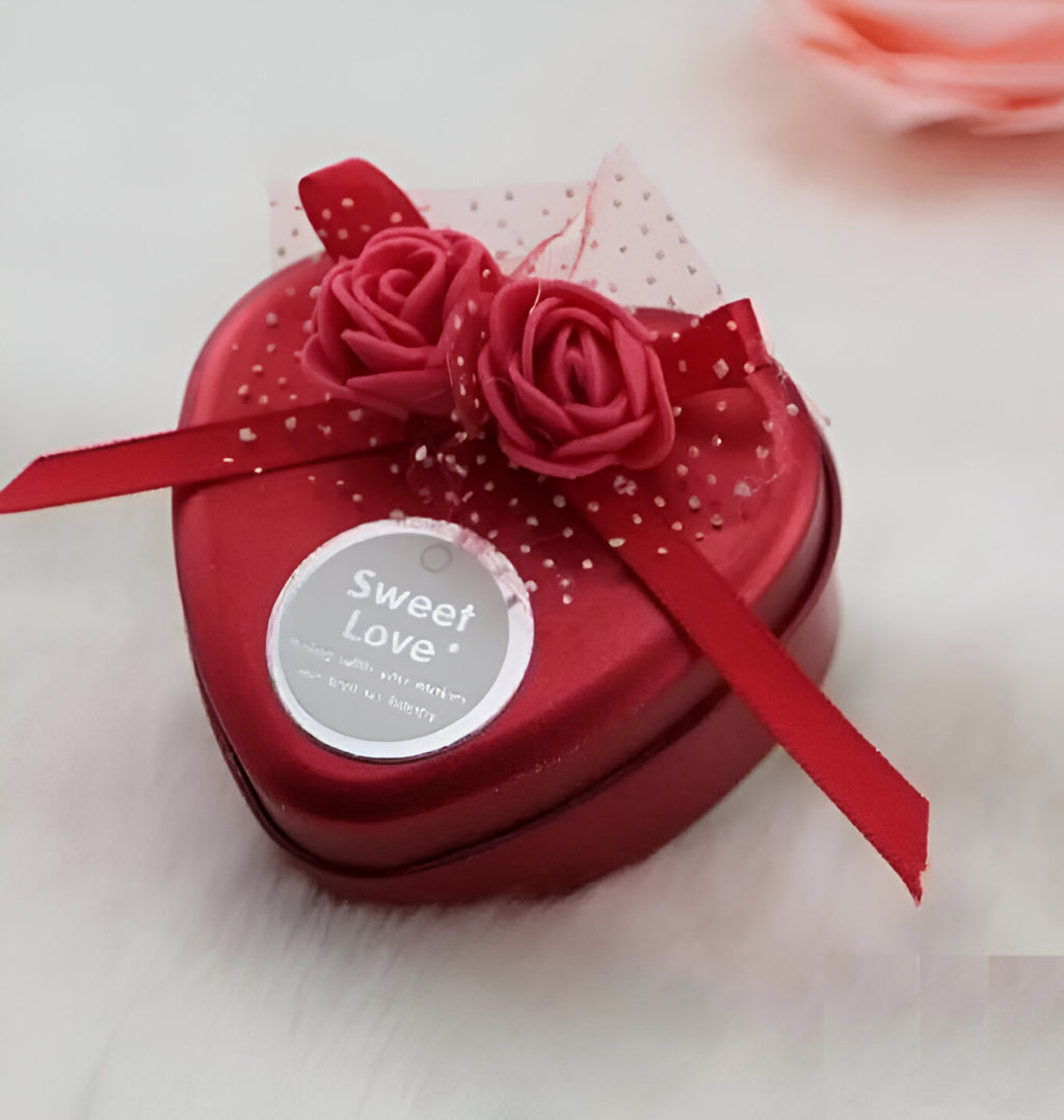 Floweraura Jewelry & Artificial Flower in Heart Red Box Gift