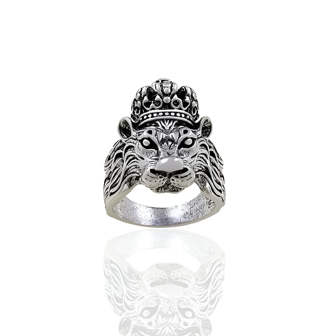 Rhodium Silver Plated Chain With Ring