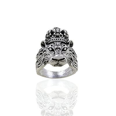 Rhodium Silver Plated Chain With Ring
