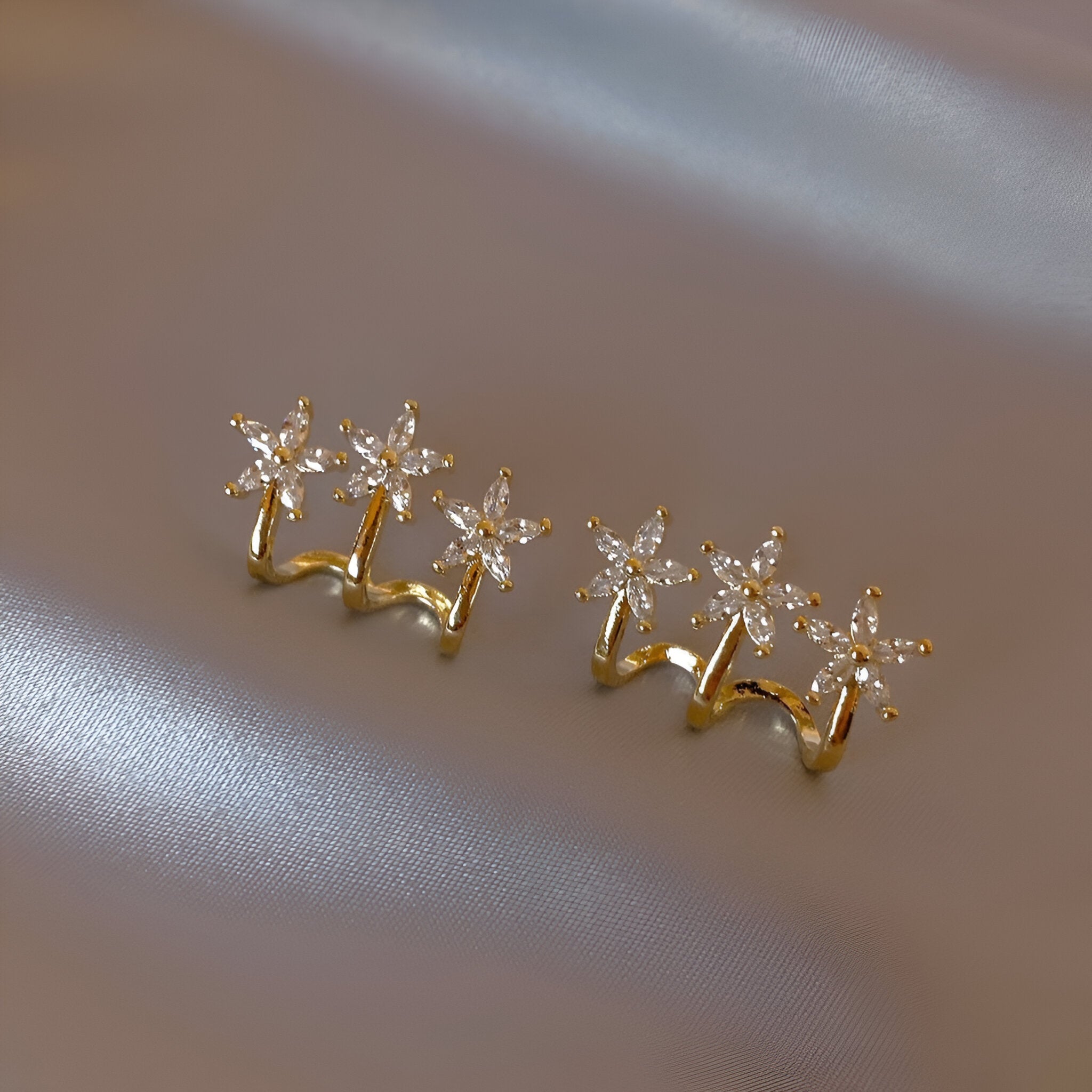 Auri Gold Plated Stud Earrings