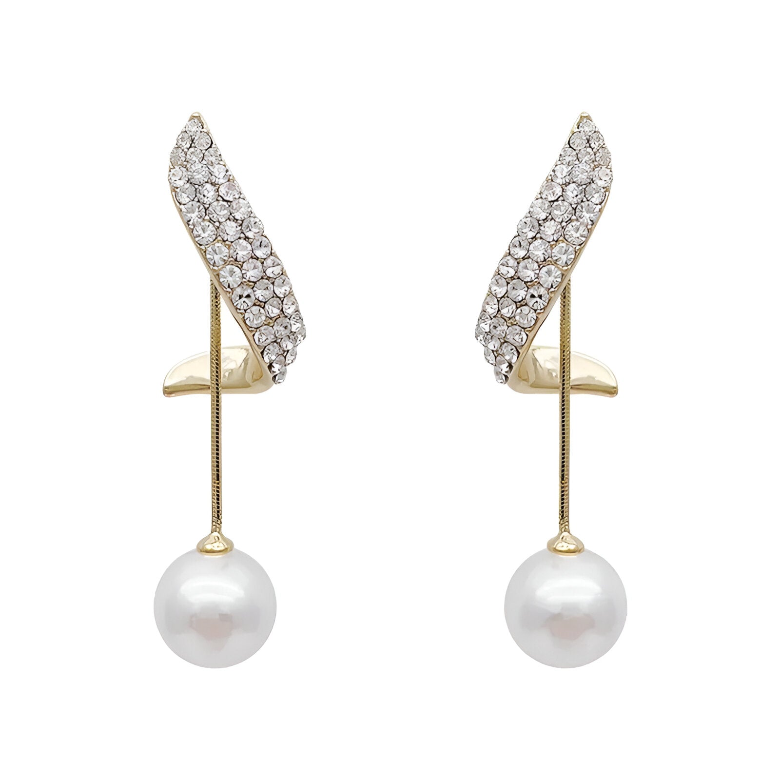 Pearl Wing Stud Earrings