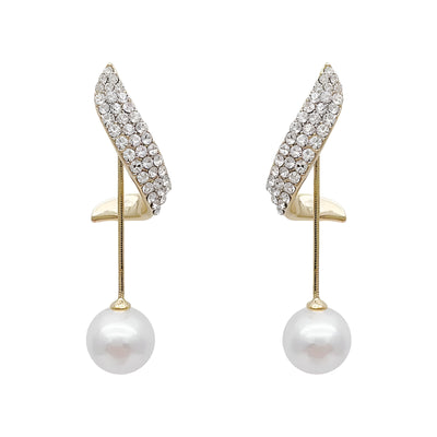 Pearl Wing Stud Earrings