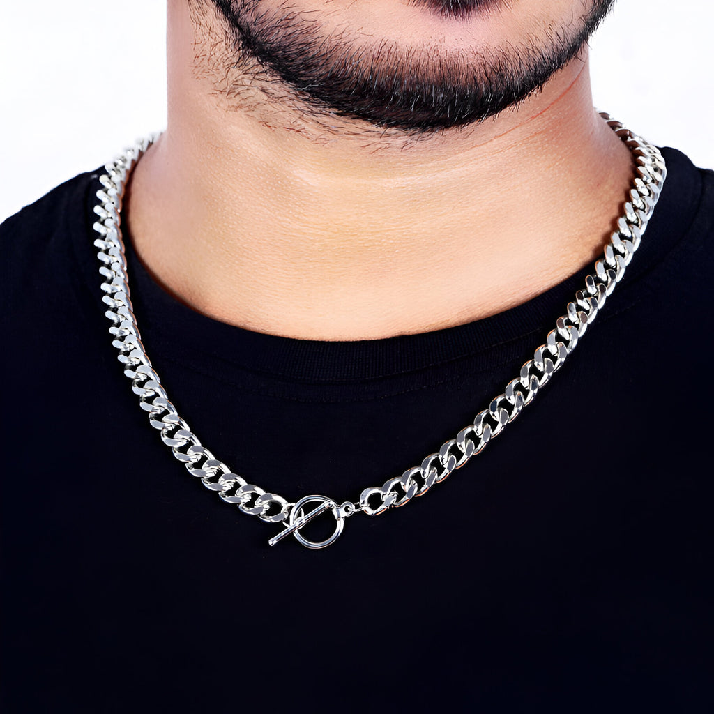 Silver Plated Cuban Style Thick  Men