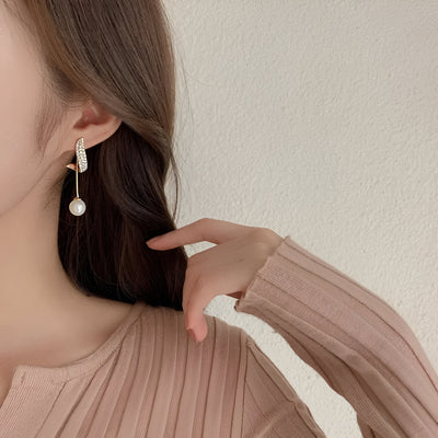 Pearl Wing Stud Earrings