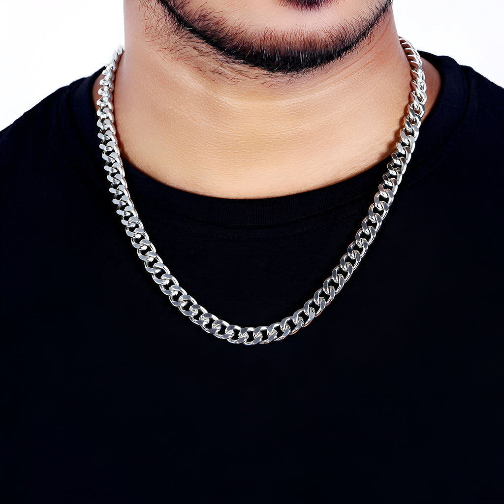 Silver Plated Cuban Style Thick  Men