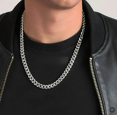Silver Plated Cuban Style Thick  Men