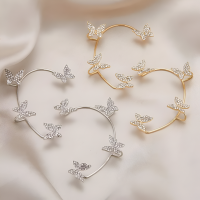 Butterfly Crawler Cuff Earrings