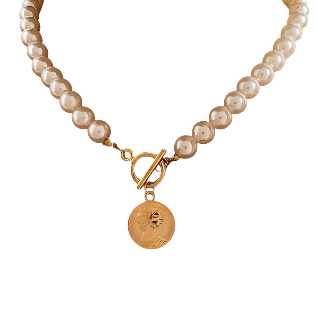 Pearl Coin Chain Necklace