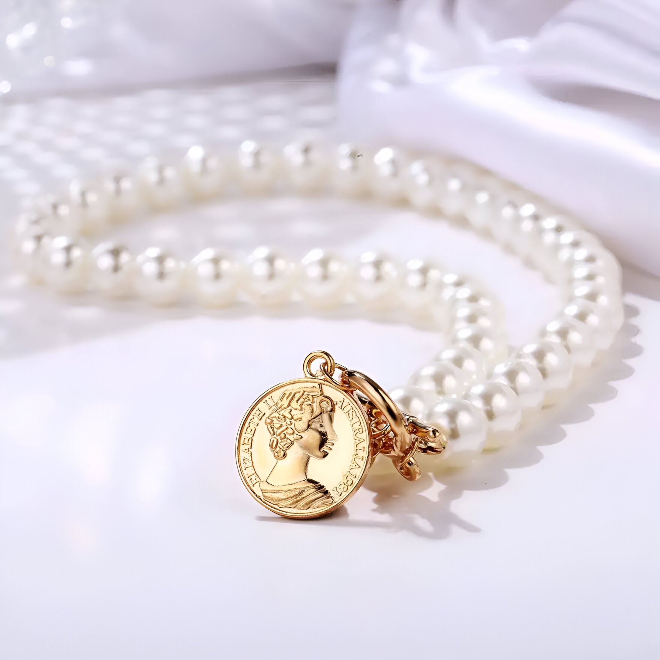 Pearl Coin Chain Necklace